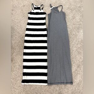 Lululemon Refresh Maxi Dress X 2. Size 6. Black/white and navy Stripe